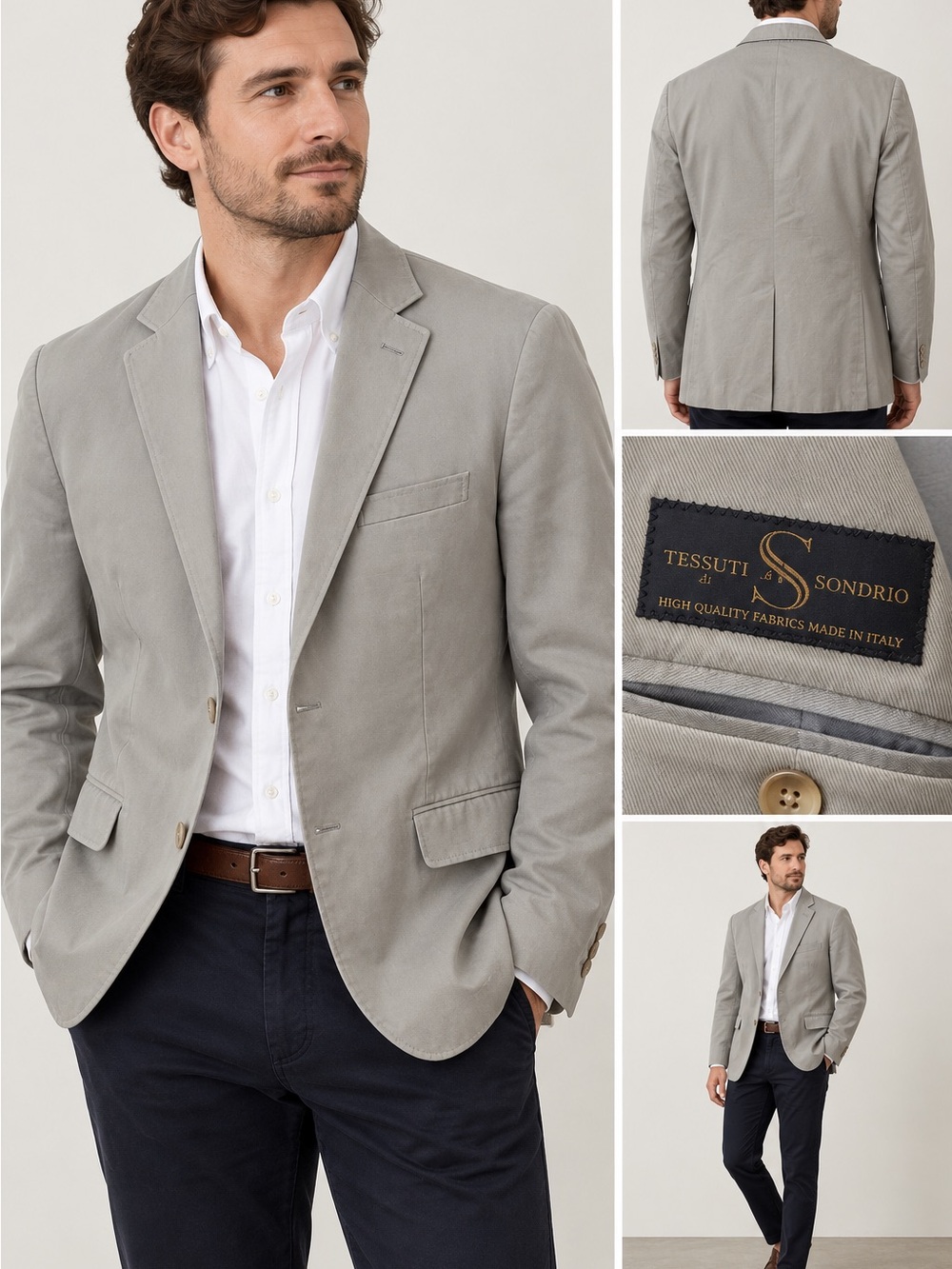 Banana Republic Modern Fit 36R Cotton Sport Coat Blazer Italian Fabric Tan